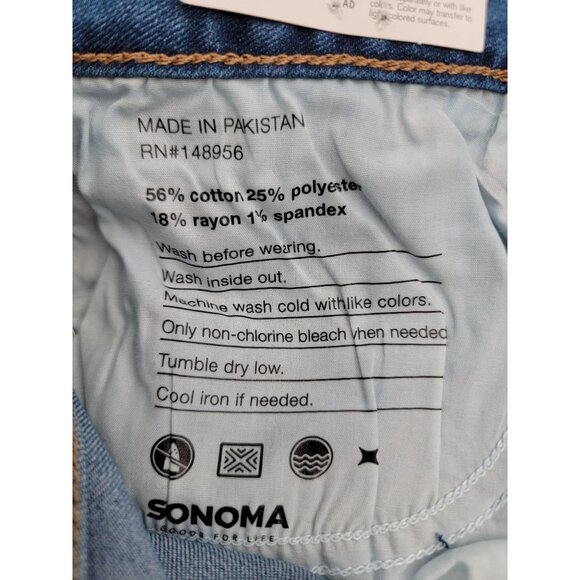 Sonoma Womens 8L Curvy Skinny High-Rise Jean Medium Blue Wash New with Tags - Picture 6 of 8